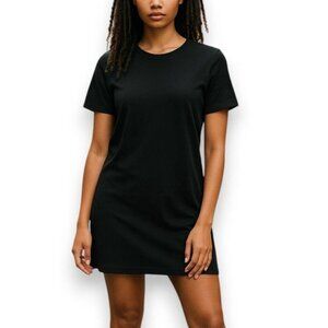 Acne Studios Trivial Black Draped Shift Dress Minimalist LBD